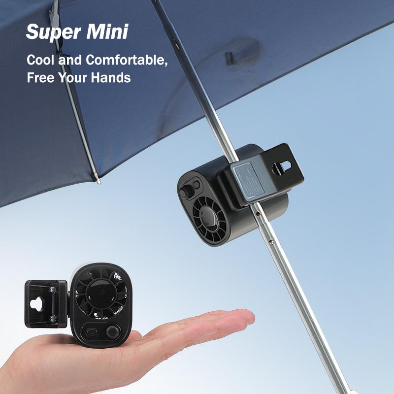 TALAPORR-ventilador con Clip para coche, con pantalla LED, rotación de 360 °, 100 velocidades ajustables, recargable por USB, batería de 1800mAh
