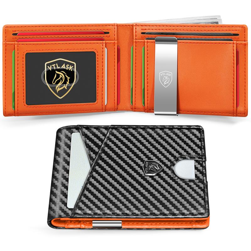 Cartera de cuero antirrobo RFID ultradelgada para hombre TALAPORR con 11 ranuras para tarjetas y gran capacidad, color verde, para viajes, para hombre, tarjetero, monedero de chocolate, regalo del Día del Padre, organizador portátil