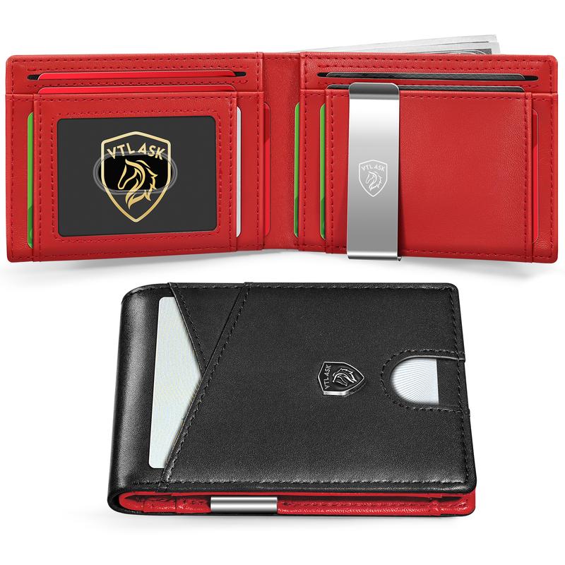 Cartera de cuero antirrobo RFID ultradelgada para hombre TALAPORR con 11 ranuras para tarjetas y gran capacidad, color verde, para viajes, para hombre, tarjetero, monedero de chocolate, regalo del Día del Padre, organizador portátil