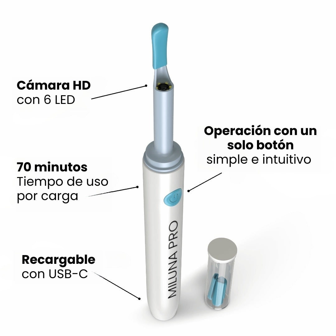 Limpiador de oídos inteligente con cámara HD