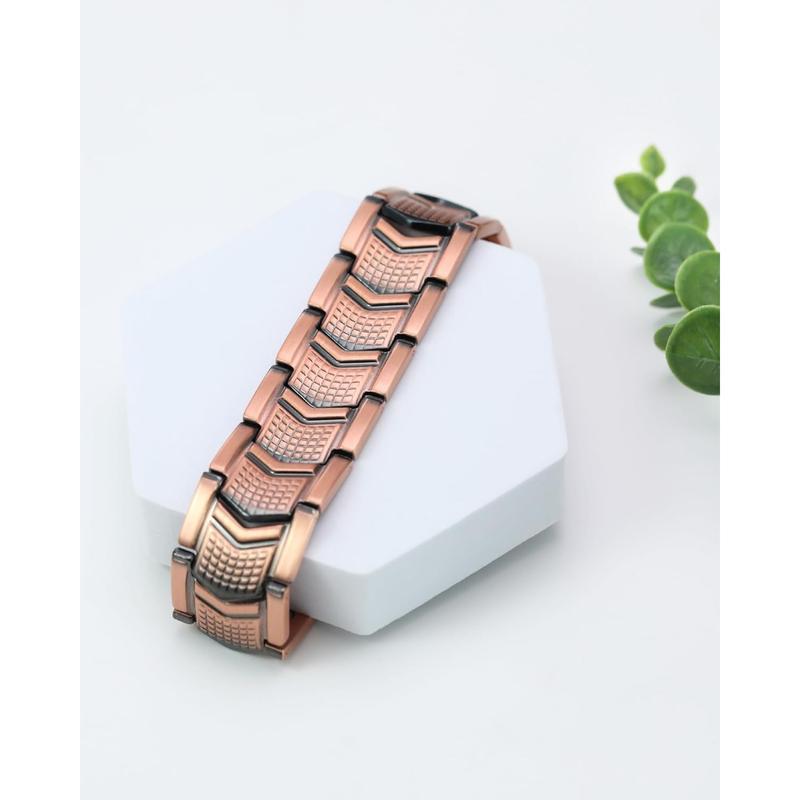 Pulsera de cobre Jecanori para hombre - Cierre plegable premium Outdoorfun