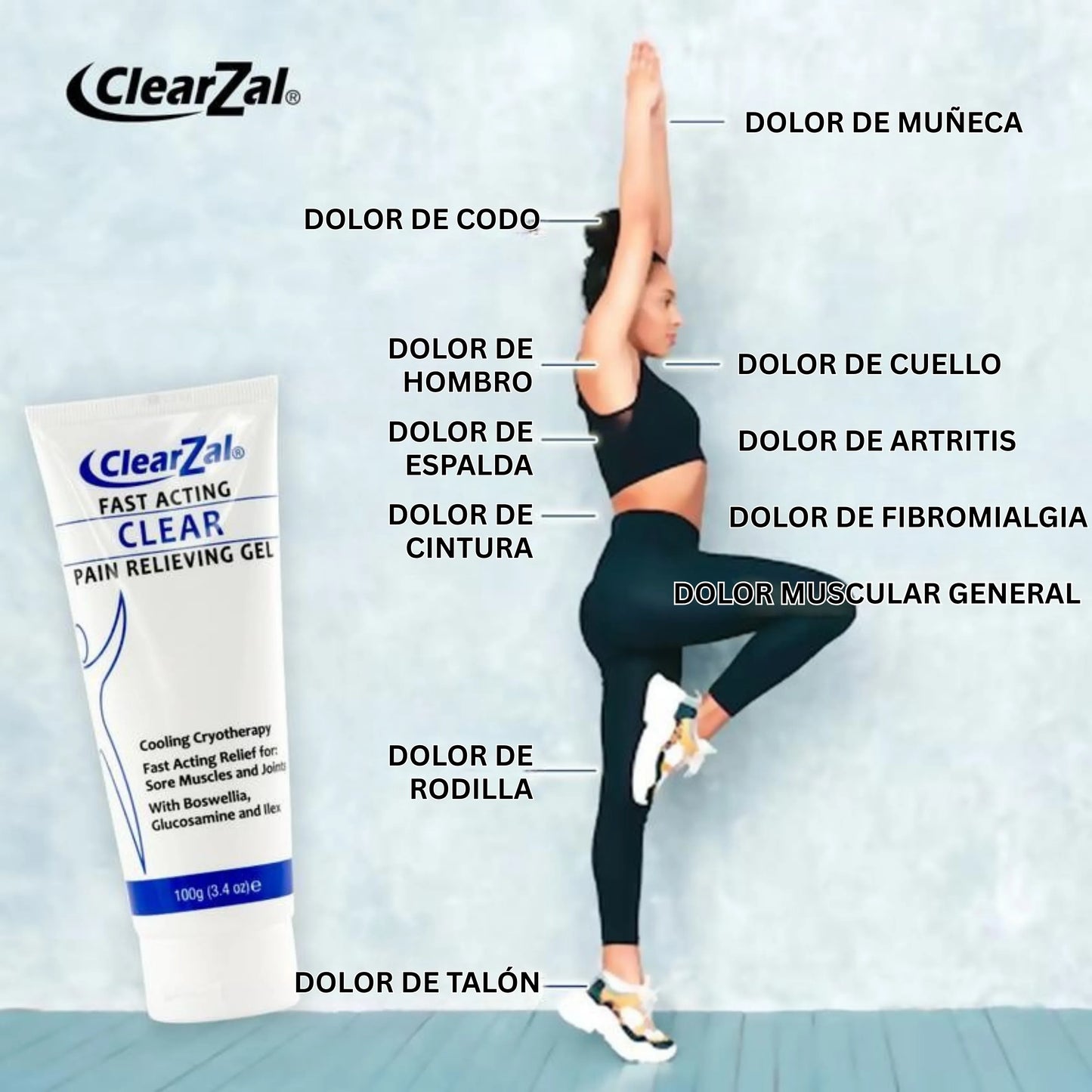 TALAPORR Gel Calmante y Refrescante 100g, Gel Corporal Aliviador, Refrescante con Mentol e Incienso, Ayuda a Aliviar la Tensión Muscular, Relaja la Cintura, Piernas y Rodillas.