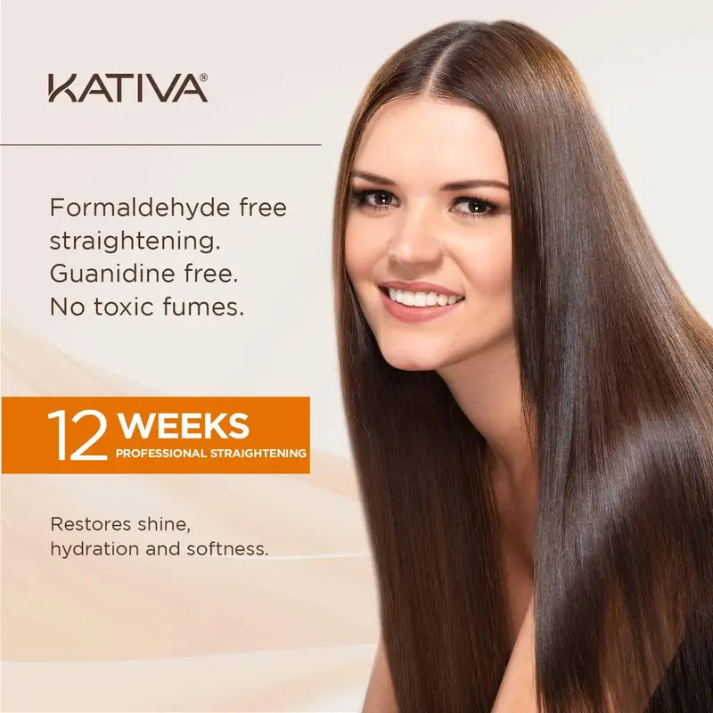 Kit de alisado brasileño Talaporr: cabello más liso durante 12 semanas, con aceite de argán y manteca de karité.