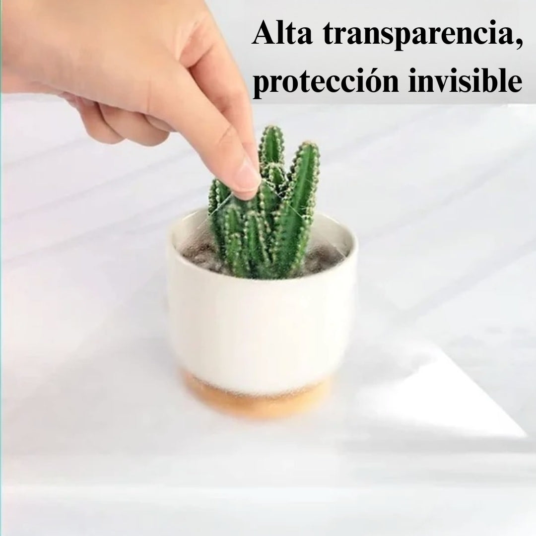 Película protectora transparente con unión electrostática 60 x 300 cm