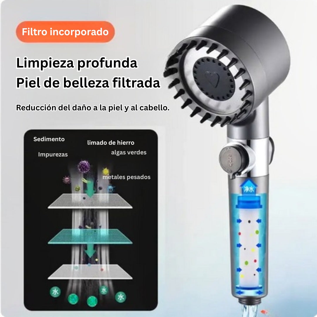 Cabezal de ducha multifuncional alemana con masaje