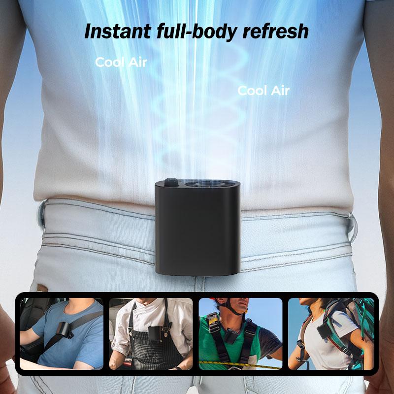 TALAPORR-ventilador con Clip para coche, con pantalla LED, rotación de 360 °, 100 velocidades ajustables, recargable por USB, batería de 1800mAh
