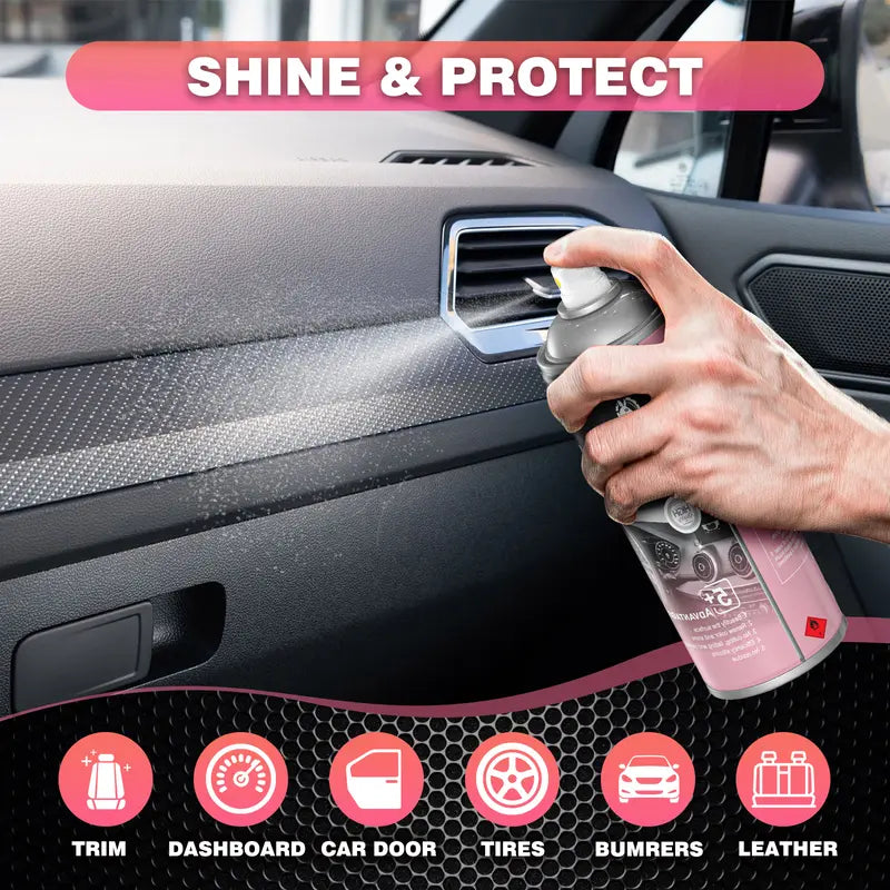 100ML DonkeyPro Spray protector para interiores de automóviles para cuero y plástico Spray abrillantador de neumáticos de un solo paso para un brillo preciso y uniforme y mínima pulverización