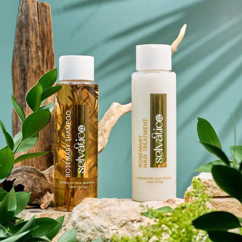 Set de champú y acondicionador Talaporr Selvatico: set para el crecimiento del cabello con romero natural, cuidado capilar sin parabenos, fórmula suave para una mejor salud capilar.