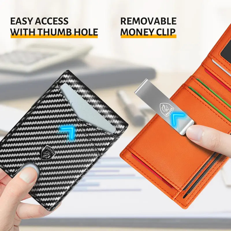 Cartera de cuero antirrobo RFID ultradelgada para hombre TALAPORR con 11 ranuras para tarjetas y gran capacidad, color verde, para viajes, para hombre, tarjetero, monedero de chocolate, regalo del Día del Padre, organizador portátil