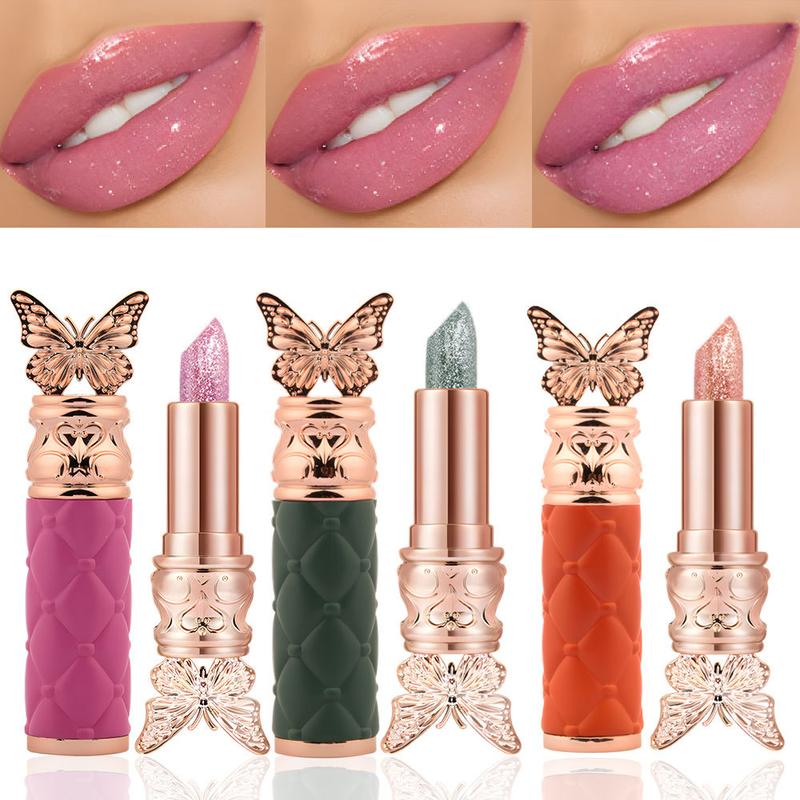 Bálsamo labial con pétalos que cambia de color, de larga duración, hidratante, resistente a la decoloración, sensible a la temperatura, maquillaje hidratante.