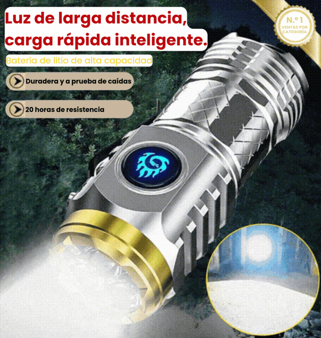 Mini linterna alemana de tres ojos