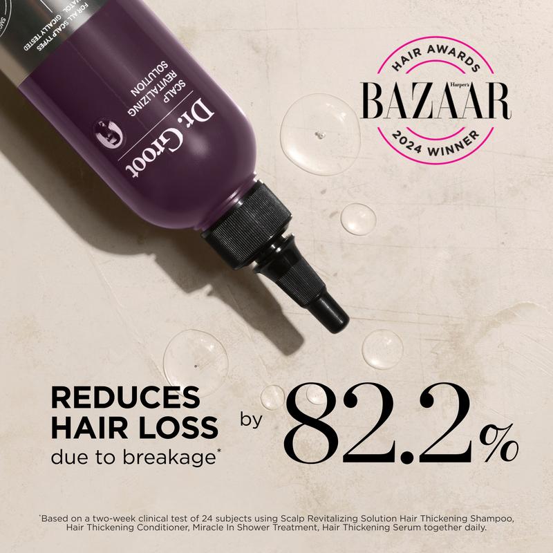 Dr. Groot Hair & Scalp Dynamic Duo Set Acondicionador Cuidado del Cabello Champú de Keratina para un Cabello Más Grueso, Biotina
