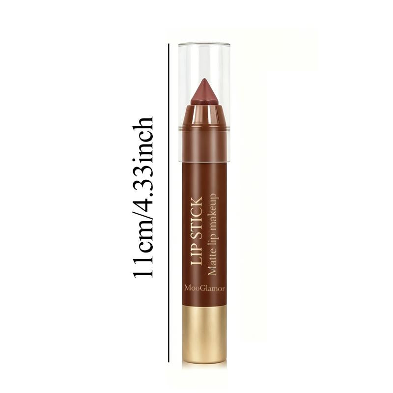 Set de Lápices de Labios Mate en Tonos Nude y Marrón con Hidratación y Larga Duración