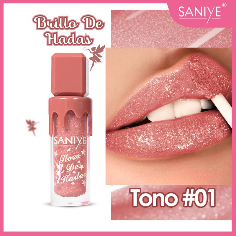 Labial Líquido Brillo Duradero con Glitter Alta Pigmentación