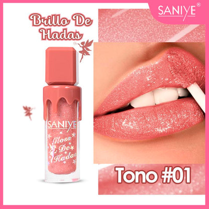 Labial Líquido Brillo Duradero con Glitter Alta Pigmentación