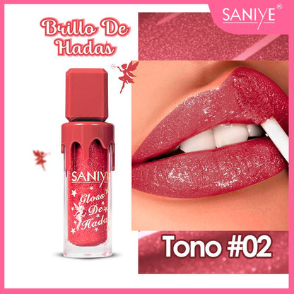 Labial Líquido Brillo Duradero con Glitter Alta Pigmentación