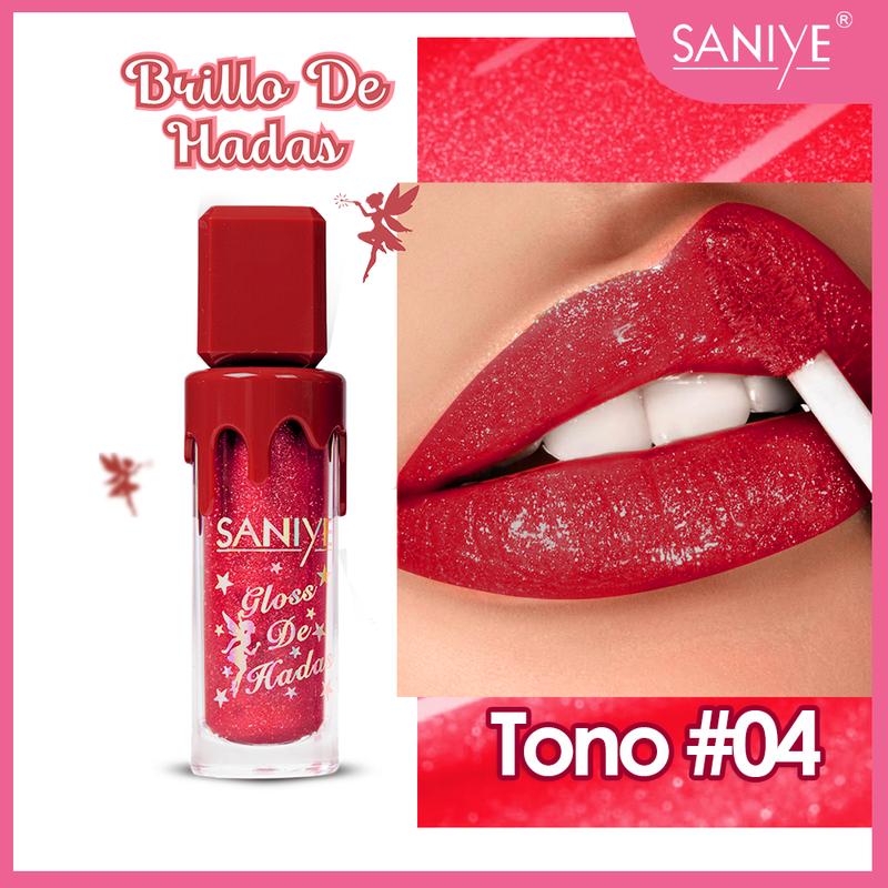 Labial Líquido Brillo Duradero con Glitter Alta Pigmentación