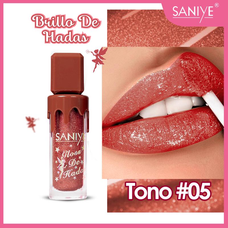 Labial Líquido Brillo Duradero con Glitter Alta Pigmentación