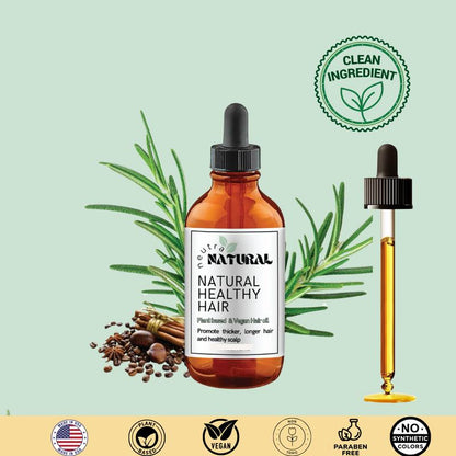 Aceite para el crecimiento del cabello con fórmula limpia NEUTRA NATURAL con romero, anís, café, clavo de olor, oliva, ricino, canela y aceite de árbol de té. Ingredientes totalmente naturales.