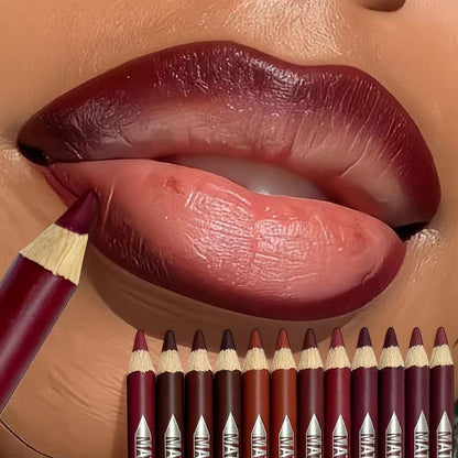 Lápiz de labios waterproof de larga duración para un contorno preciso