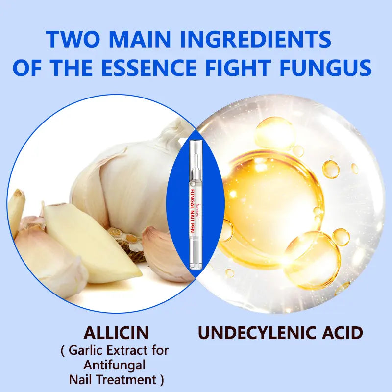 Lápiz para hongos en las uñas Lansiyi con alicina y ácido undecilénico, lápiz para el cuidado de las uñas, lápiz para el tratamiento de hongos en las uñas y otros problemas de uñas, kit de cuidado diario de uñas, suministros para manicuristas