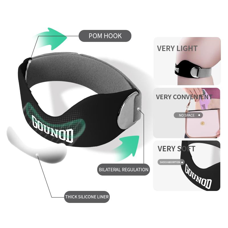 Correa de silicona para rótula y rodilla para aliviar el dolor de rodilla. Soporte ajustable para mujeres y hombres. Ideal para correr, baloncesto, voleibol, sentadillas, tendinitis y soporte para rodillas de saltador.