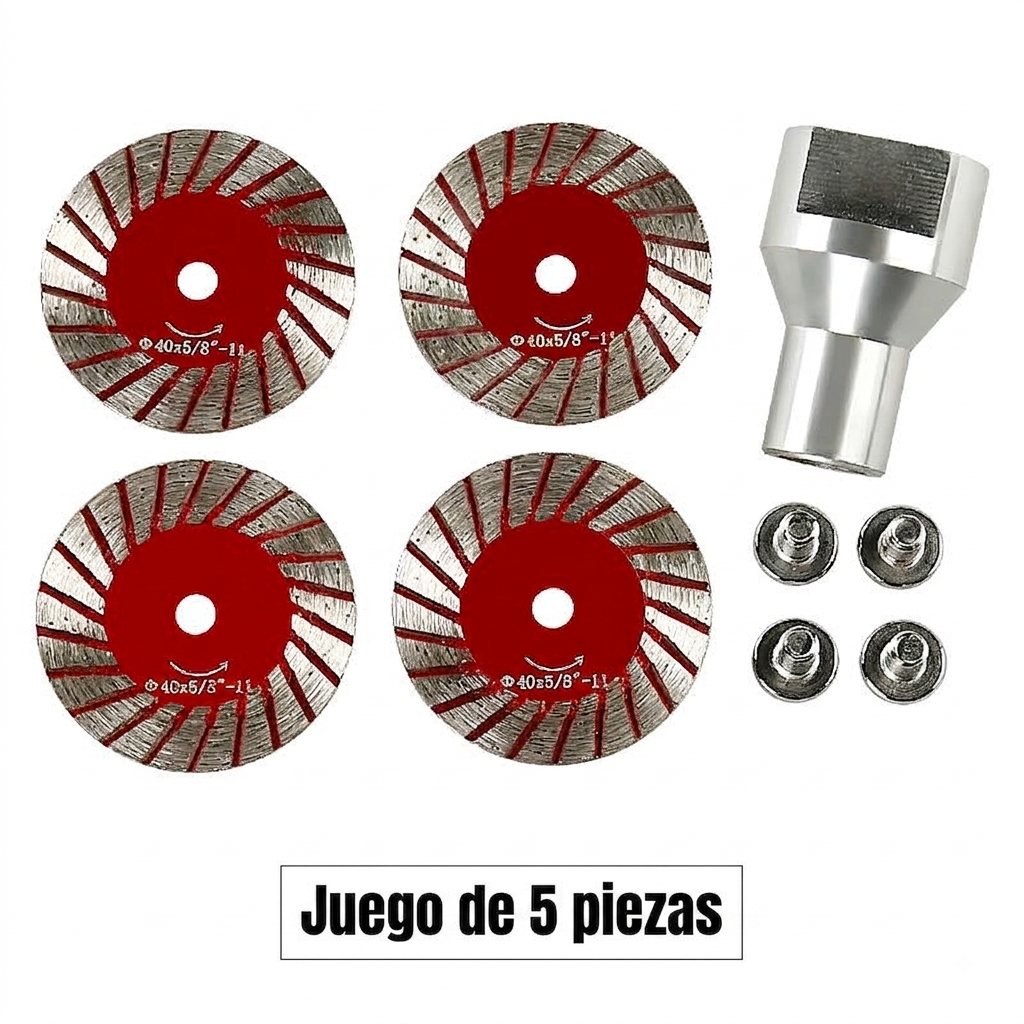 Paquete de 5 - Corte Preciso Disco Diamante Para Granito Y Mármol 40mm
