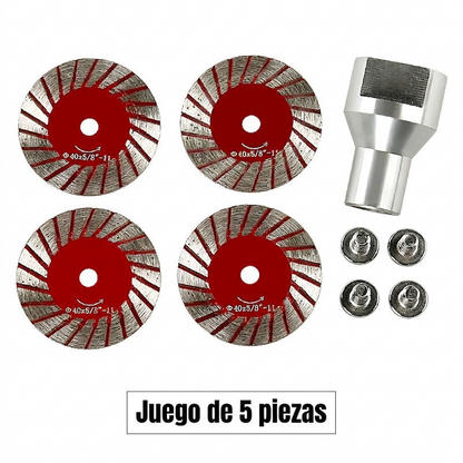 Paquete de 5 - Corte Preciso Disco Diamante Para Granito Y Mármol 40mm