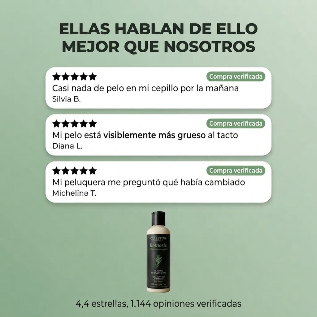 Champú de Romero y Queratina para un Cabello más Grueso