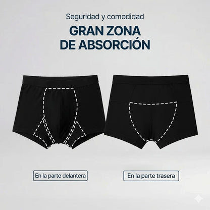 Calzoncillos bóxer lavables para incontinencia para hombre