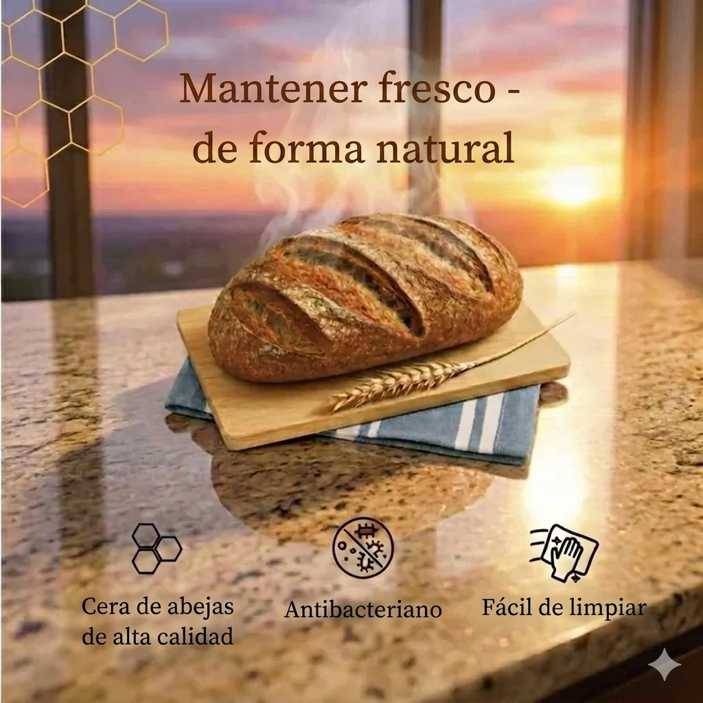 Bolsas de pan de primera calidad hechas de 100% algodón y cera de abeja.