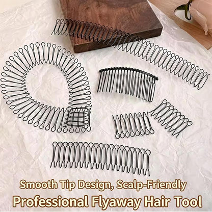 Juego de 3 Pinzas para el Cabello en Forma de U Pinzas Elásticas Negras