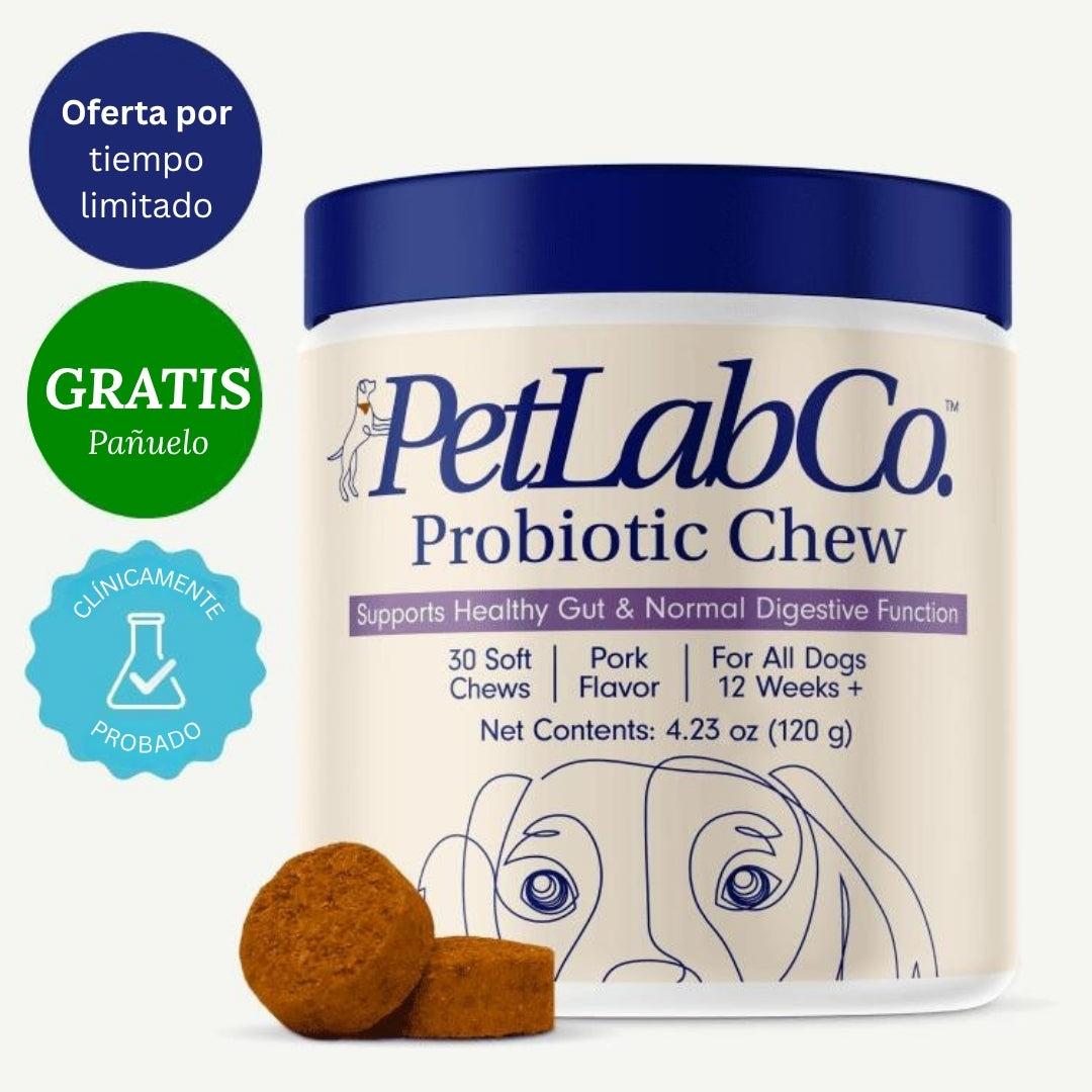 Probióticos para perros. Masticables blandos para alergias estacionales, salud intestinal y digestiva. Ingredientes de primera calidad revisados por veterinarios - Suplementos