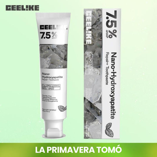 (1+1 GRATIS) Pasta dental con hidroxiapatita sin flúor | Repara el esmalte y refresca el aliento | Suave sabor a menta