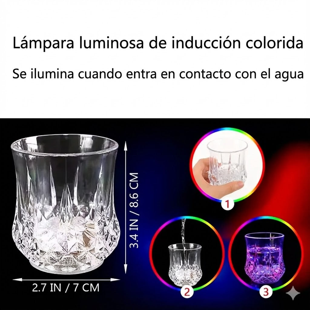 Vasos con luz LED - Activados por líquido
