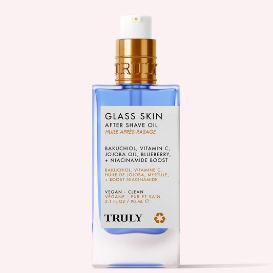 Aceite para después del afeitado Glass Skin: aroma a almizcle blanco y leche de coco cremosa