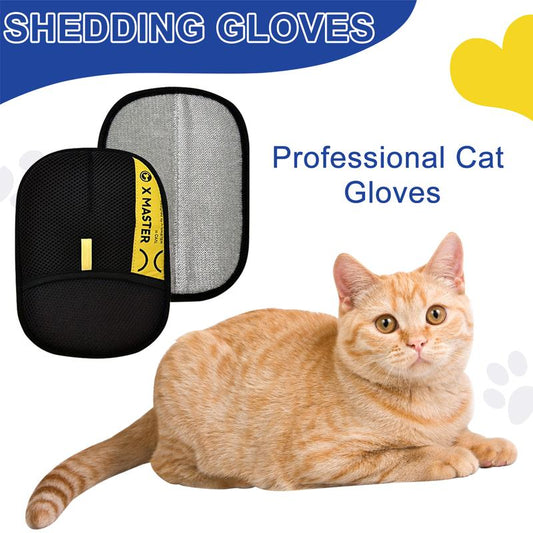 Guantes electrostáticos reutilizables para quitar el pelo de mascotas – Guante de aseo de doble cara para gatos y perros | Guante suave para quitar el pelo suelto de muebles, ropa, coche, alfombras y ropa de cama (sin pilas)