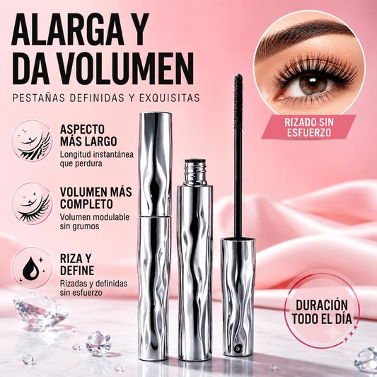 Pestañina Voluminizadora Waterproof Con Cepillo En Espiral