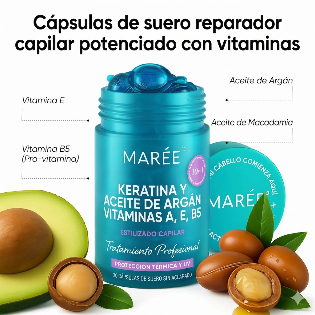 Alisado Capilar Serum con Aceite de Aguacate y Argán