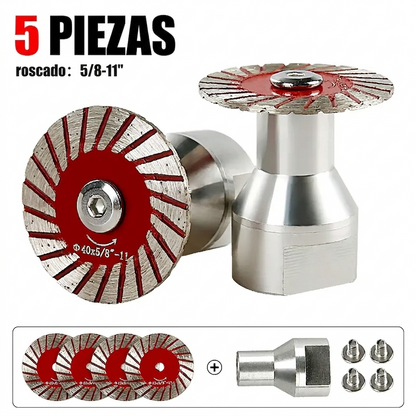 Paquete de 5 - Corte Preciso Disco Diamante Para Granito Y Mármol 40mm