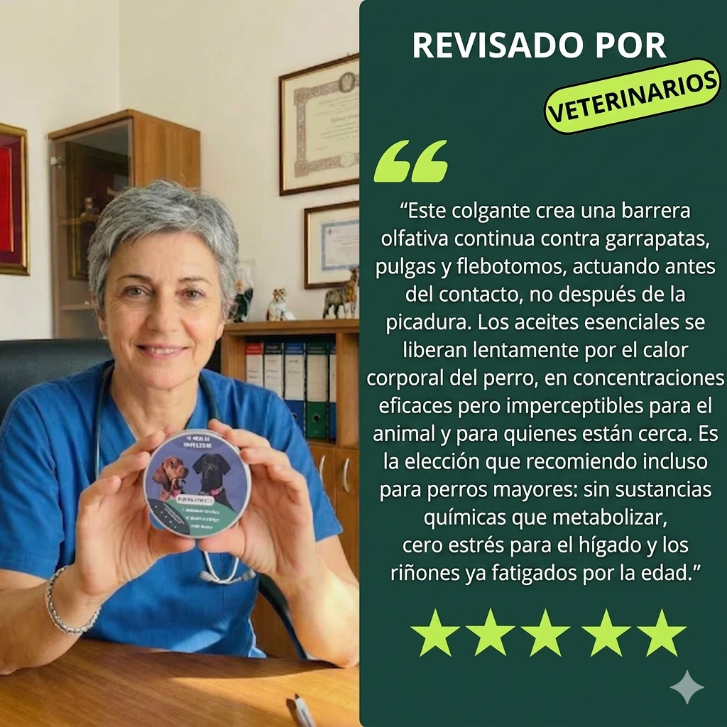 Protege a tu perro de forma natural contra garrapatas, pulgas y parásitos | 12 meses de protección