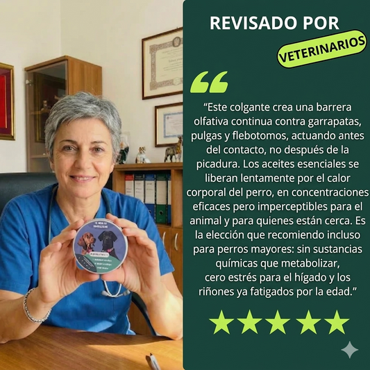 Protege a tu perro de forma natural contra garrapatas, pulgas y parásitos | 12 meses de protección