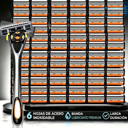 Afeitado Cómodo Kit Maquinilla Cabezal Giratorio Antideslizante