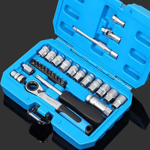 Kit de herramientas universal de 29 piezas con tubos, brocas y extensiones