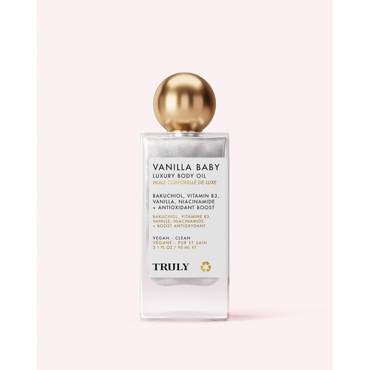 Aceite corporal de lujo Vanilla Baby - Aroma cálido a caramelo de vainilla