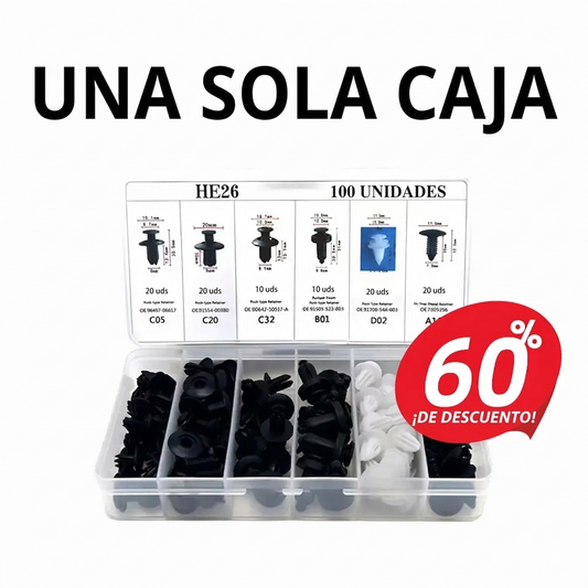 100 piezas - Clips de tornillo de expansión universales