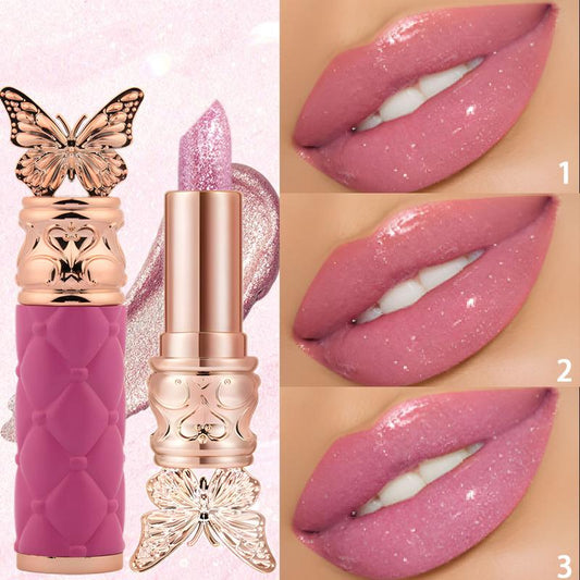Bálsamo labial con pétalos que cambia de color, de larga duración, hidratante, resistente a la decoloración, sensible a la temperatura, maquillaje hidratante.