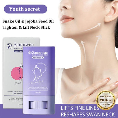Crema reafirmante para el cuello Samuwac Neck Care Stick, nutritiva, reafirmante y con efecto lifting.