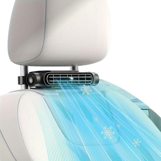Ventilador para asiento de coche TALAPORR, ventilador USB enchufable, doble turbo, alta potencia eólica, cojín trasero interior