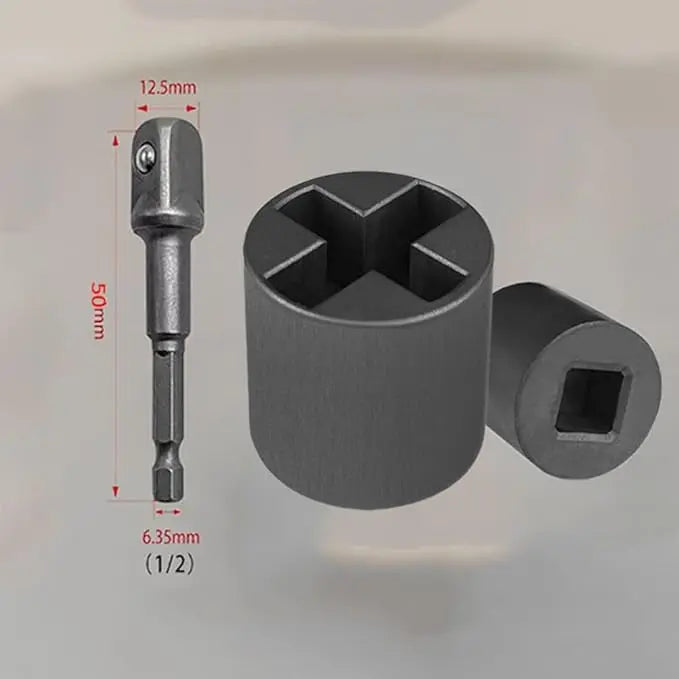 Adaptador de vaso de 1/2 pulgada de alta resistencia para gato de tijera, herramienta universal de mantenimiento de vehículos recreativos, adaptador para taladro eléctrico resistente a la corrosión con liberación rápida